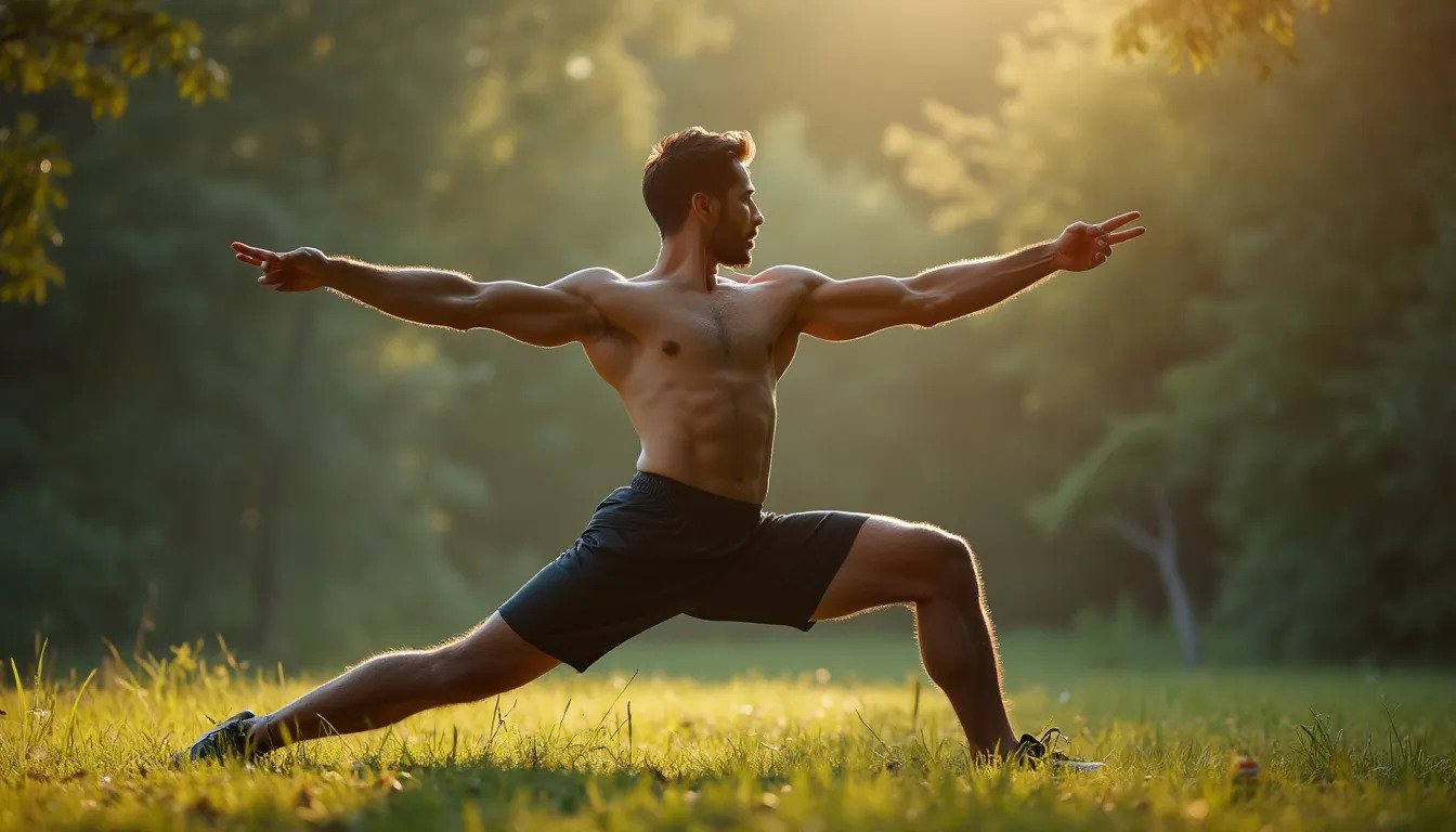 calisthenics : personne effectuant des exercices de calisthenics au poids du corps en extérieur