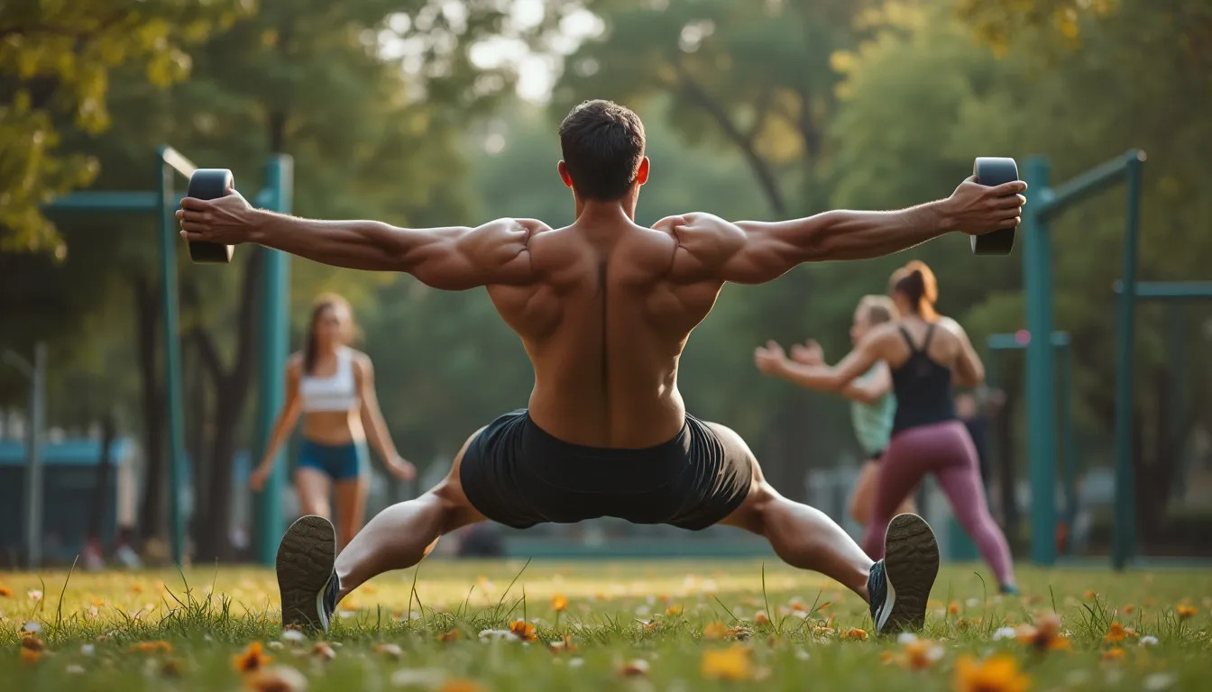 calisthenics : athlète exécutant un exercice de calisthenics en pleine séance d'entraînement