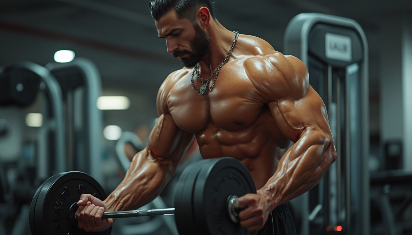 corps en V : silhouette musclée en forme de V avec des épaules larges et une taille fine