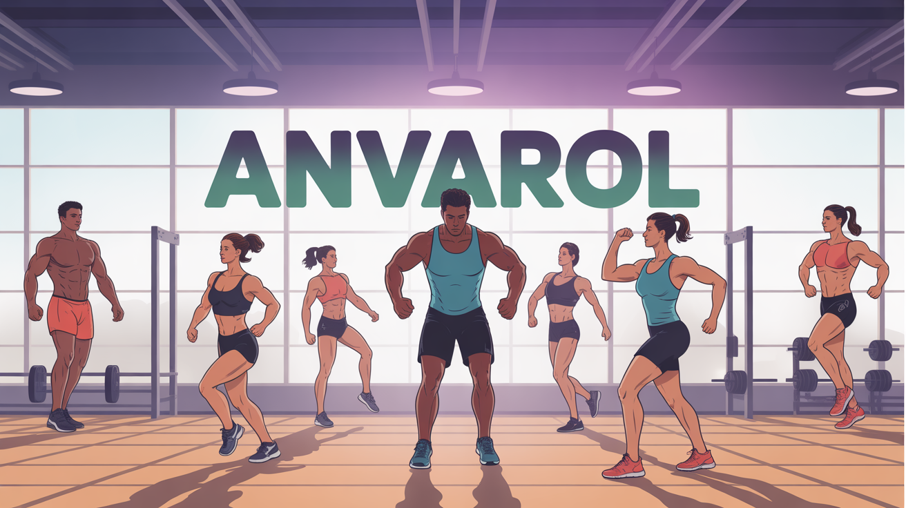 Illustration de sportifs salle de sport avec Anvarol