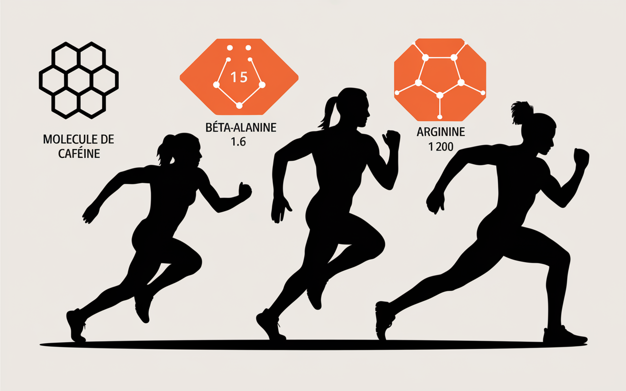 Graphique actifs C4 Pre-Workout caféine créatine bêta-alanine