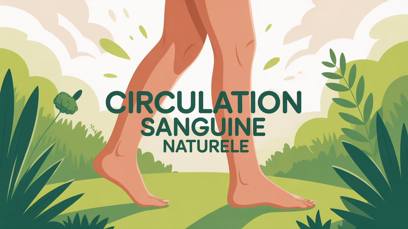 Illustration jambes légères circulation sanguine naturelle ambiance été