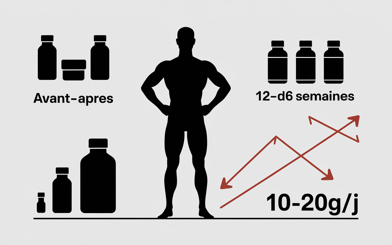 Infographie effet collagene perte de poids avant apres