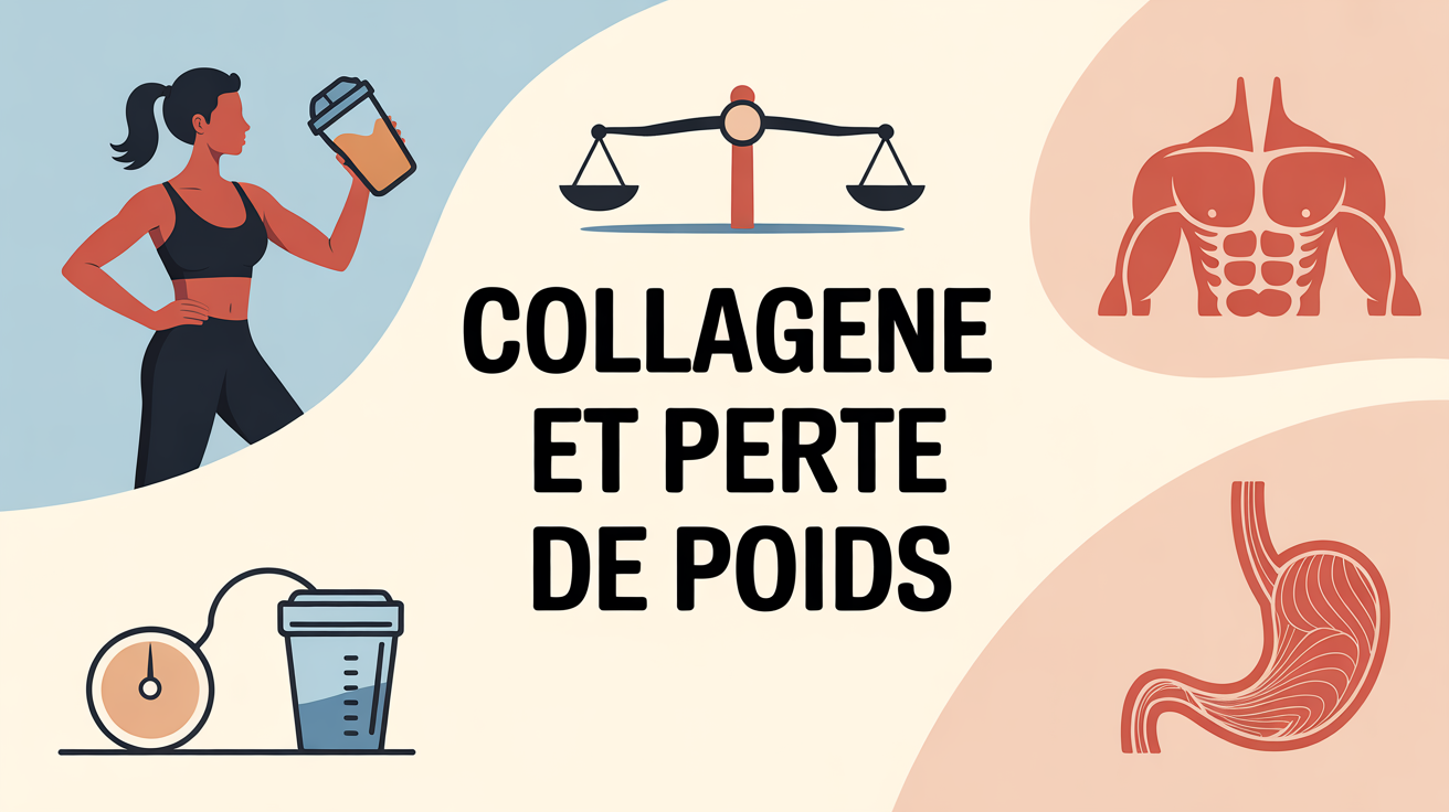 Illustration silhouette shaker collagene perdre du poids