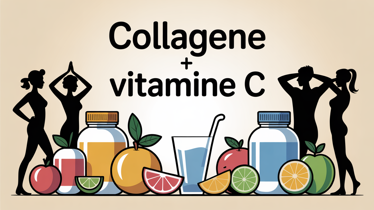 Collagene et vitamine C flacons fruits routine