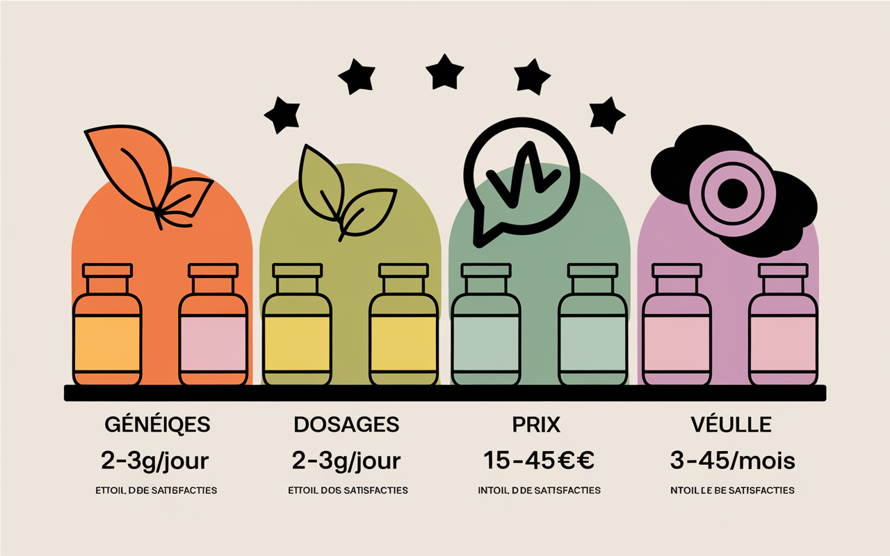Tableau comparatif meilleurs CLA perte de poids
