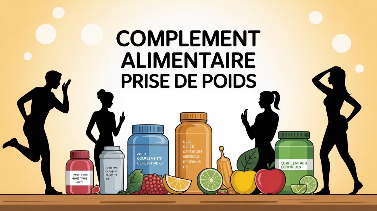 complement alimentaire prise de poids silhouettes table