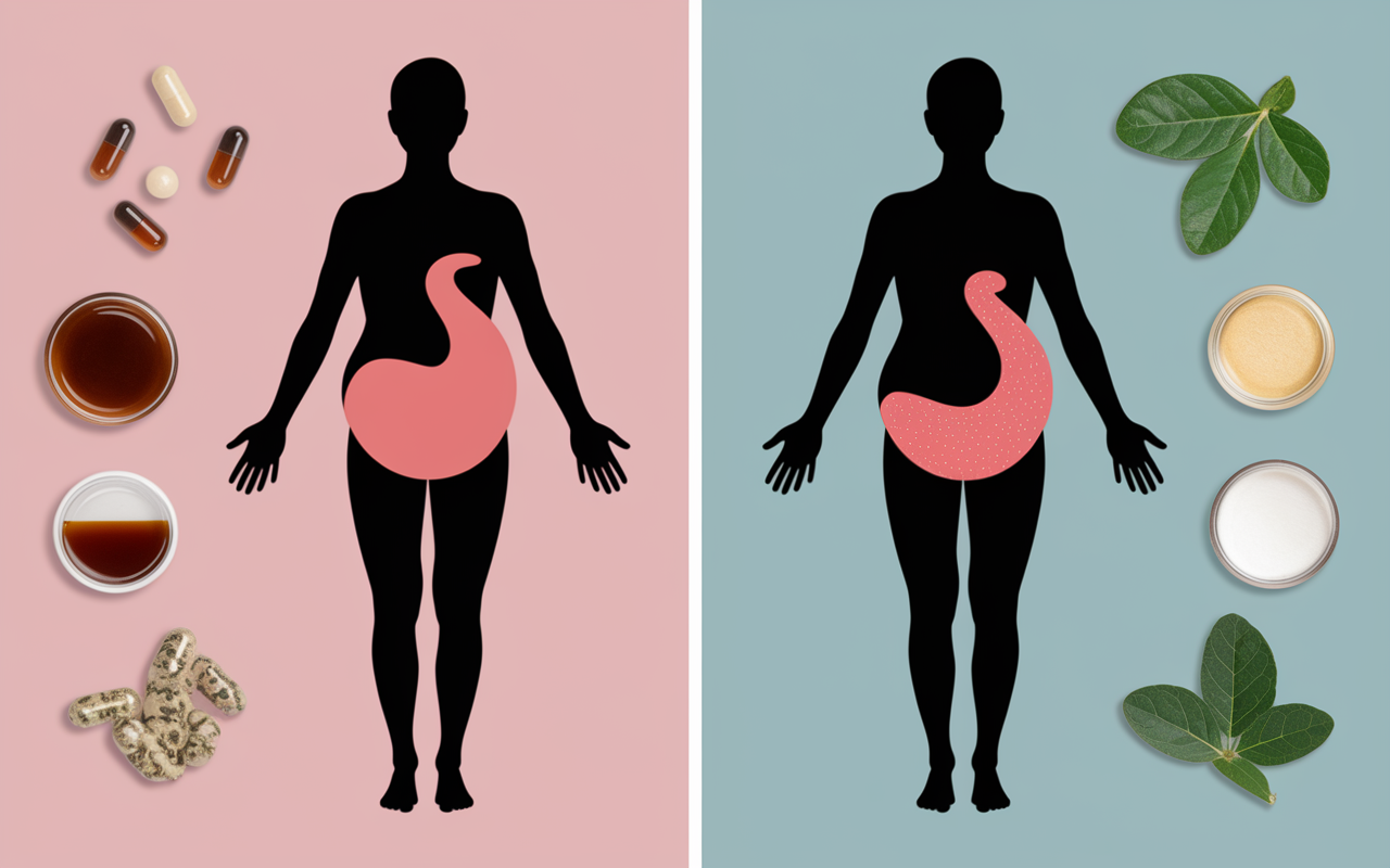 tableau ventre gonfle ballonnement vs graisse silhouettes