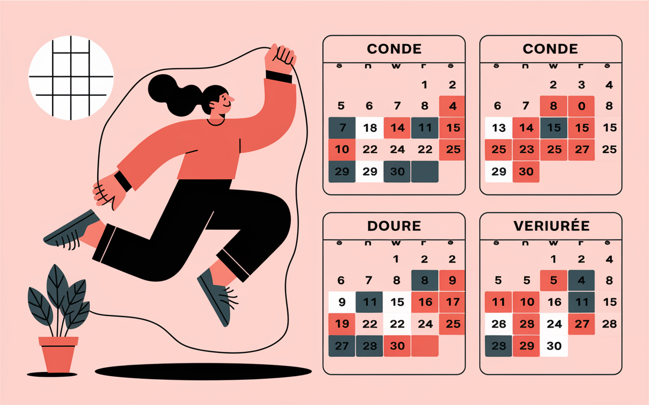 visuel programme corde a sauter progression sur 4 semaines