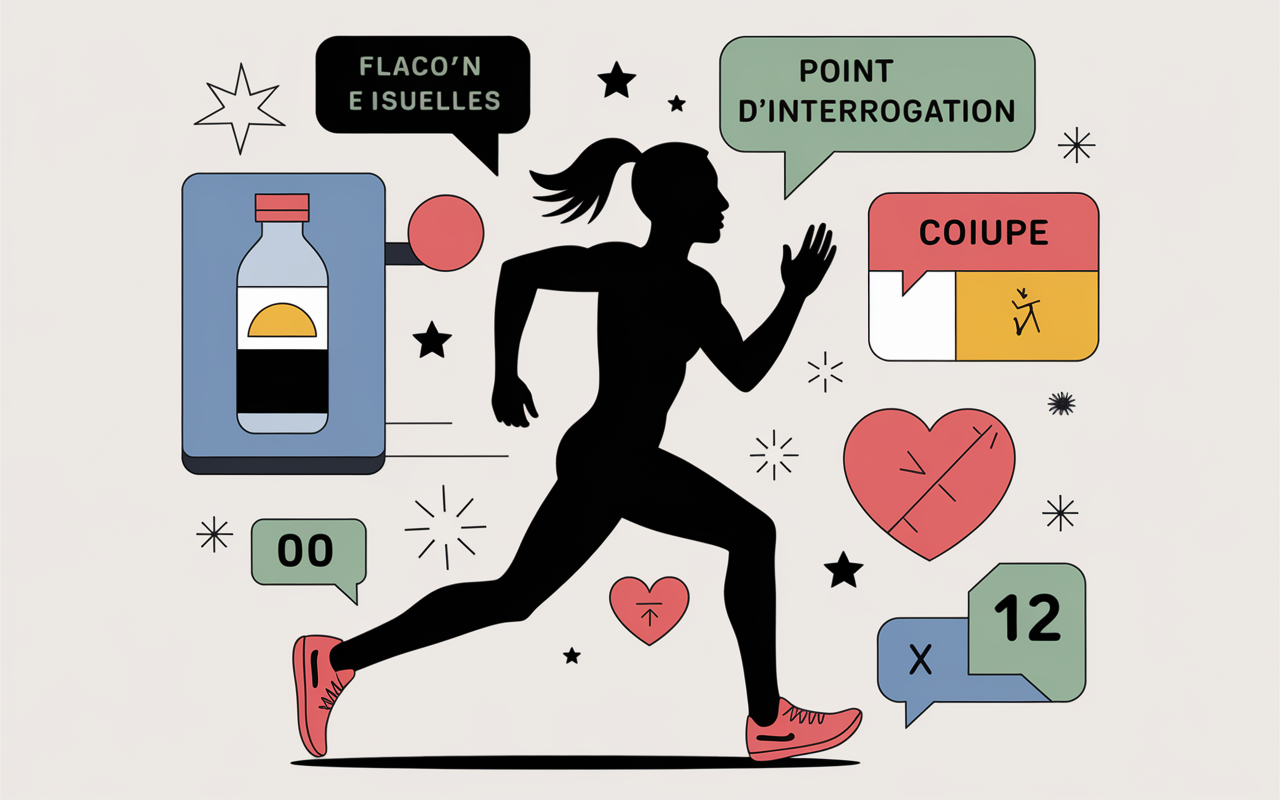creatine course a pied runner panneau choix symboles