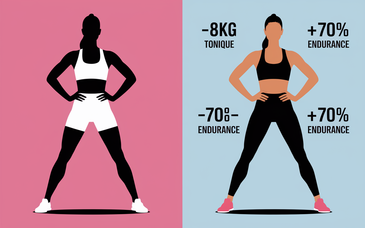 Avant apres CrossFit femme 3 mois – silhouette tonique