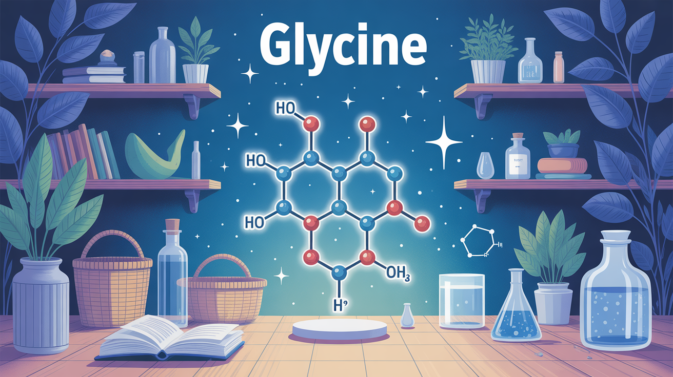 illustration glycine molécule bien-être