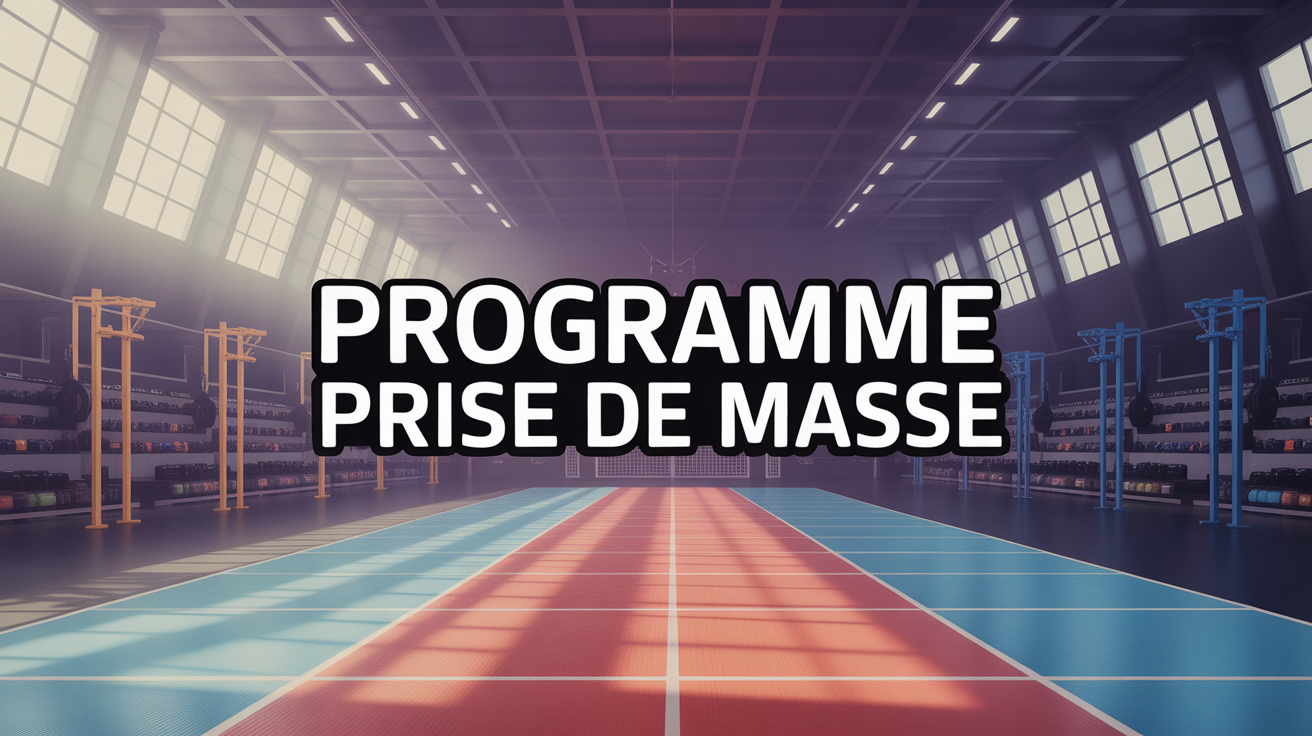 illustration salle de sport programme prise de masse musculation