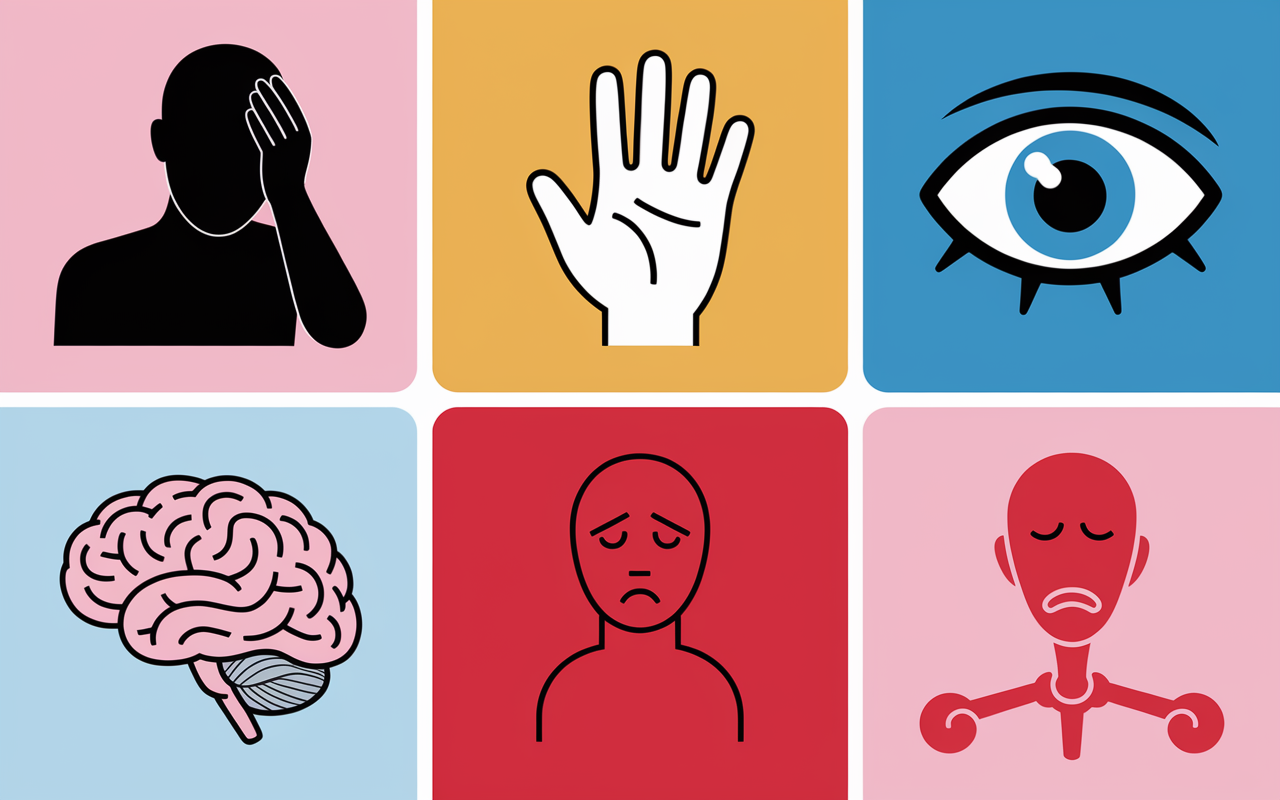 Pictogrammes signes carence omega 3 fatigue peau yeux