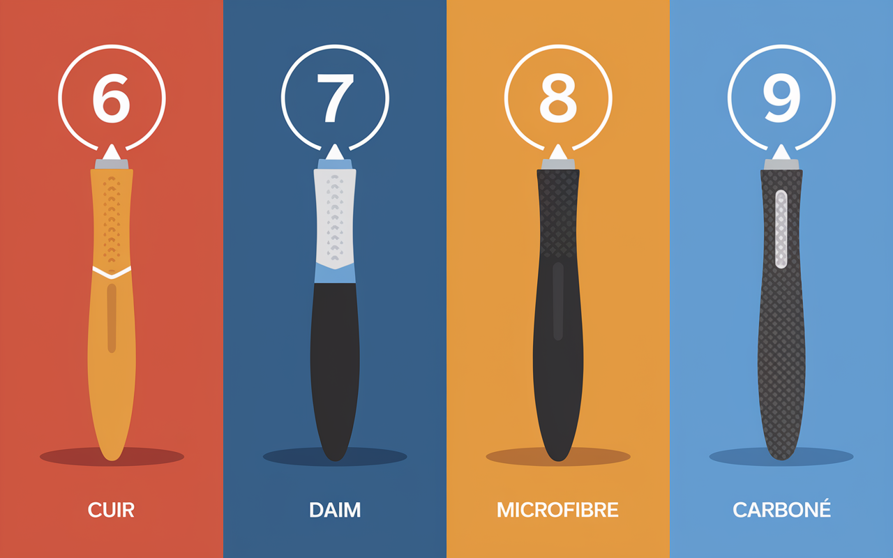 Infographie manique CrossFit matériaux cuir daim microfibre carbone