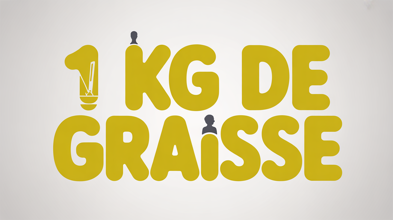 1 kg de graisse bloc jaune sur balance silhouettes