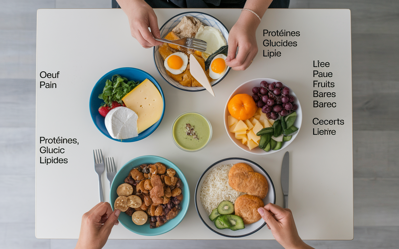 Plan repas 3000 calories fractionné macro-nutriments protéines glucides lipides