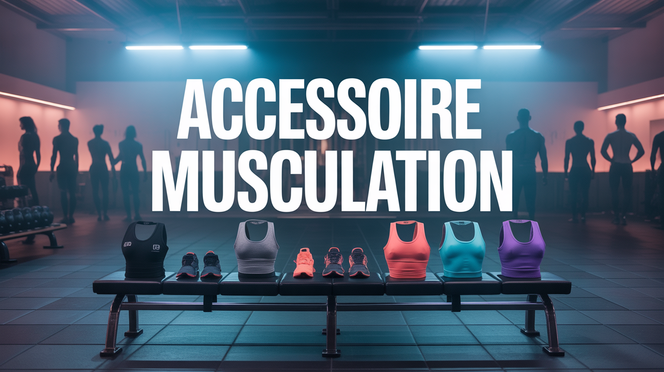 illustration accessoires musculation salle gilet ceinture sangles
