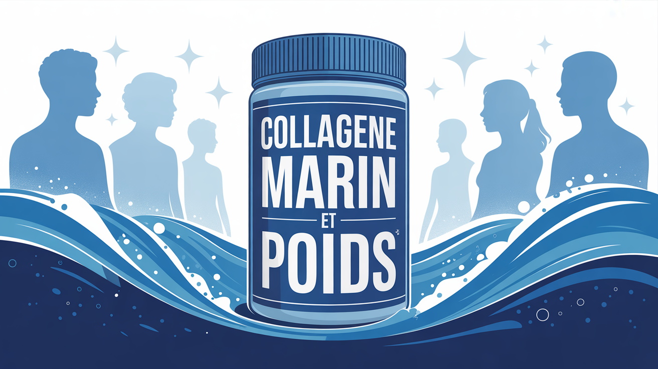 collagene marin et poids sur boite illustration SEO