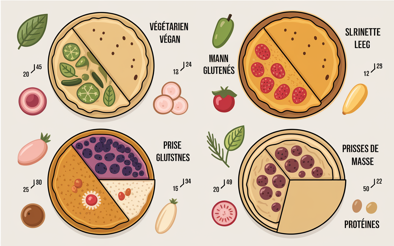 Variantes crepes proteinees sans whey vegetarien vegan gluten masse