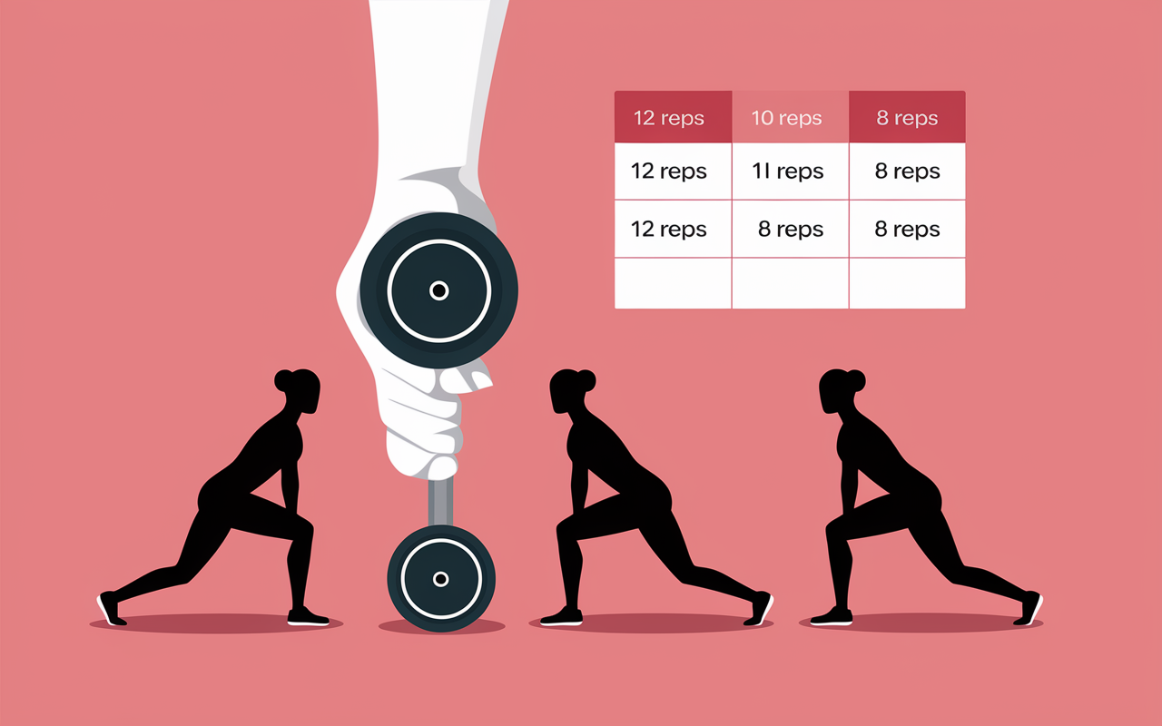 table haltères choix poids reps musculation