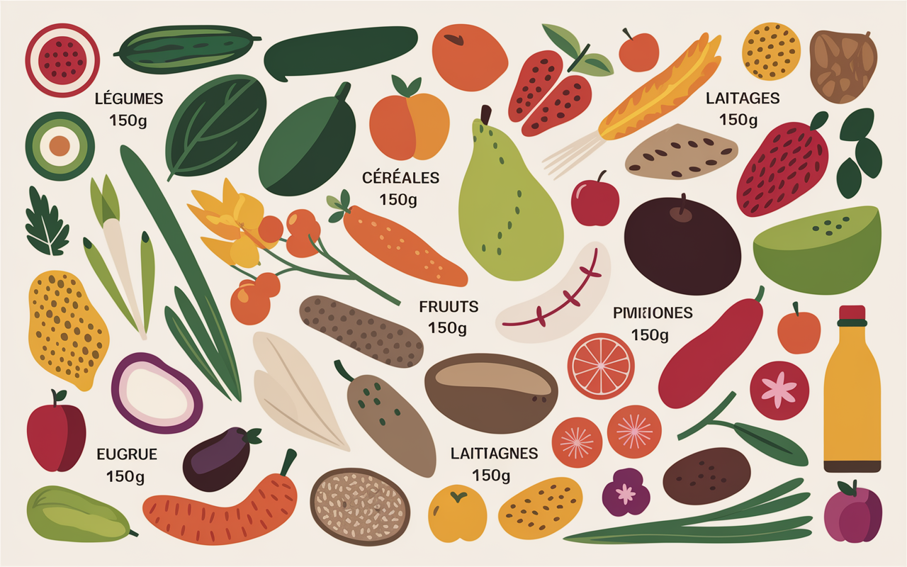 Tableau aliments pauvres en FODMAP portions