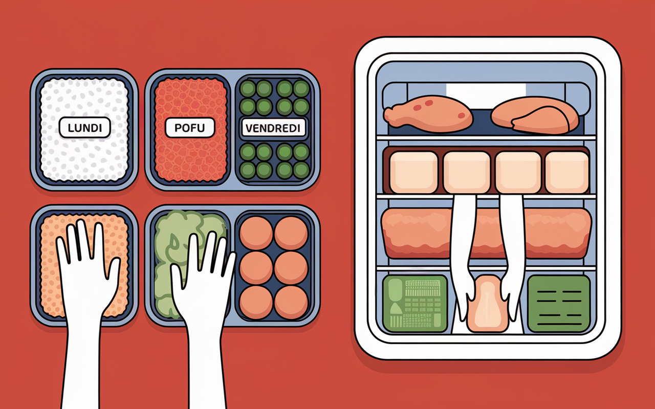 meal prep musculation barquettes agenda
