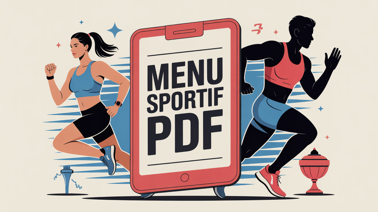menu sportif pdf illustration silhouettes sportives