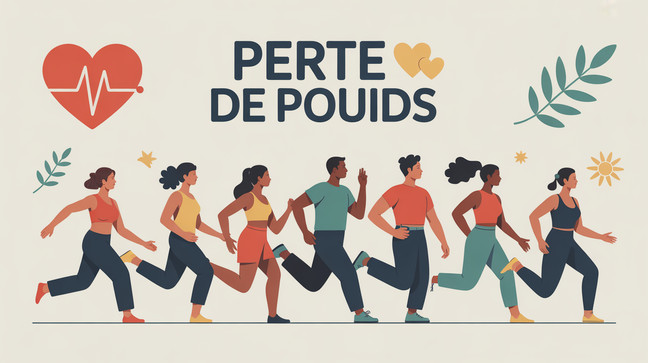 illustration perte de poids silhouettes vitalite