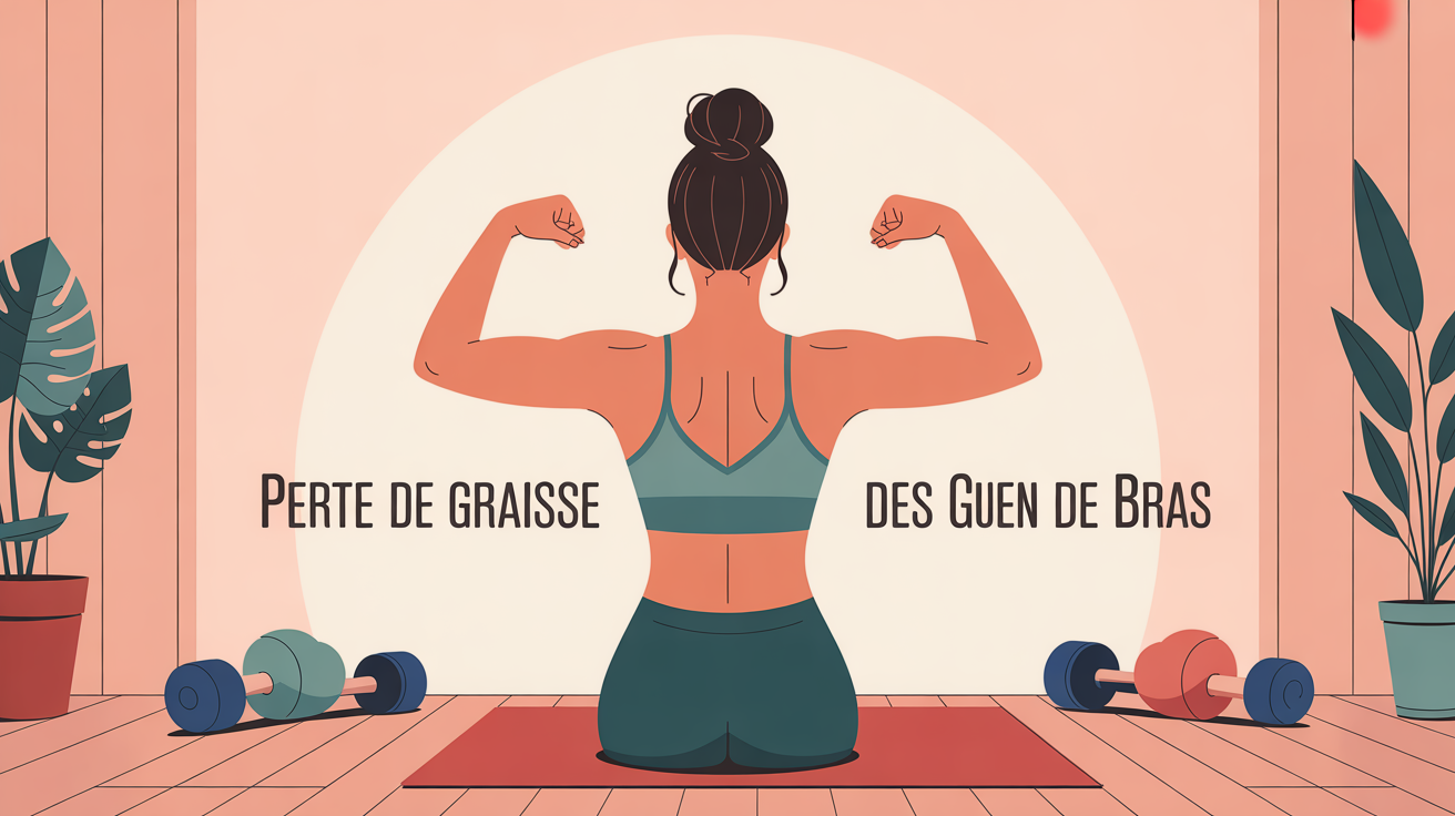 Illustration femme bras levés perte graisse bras