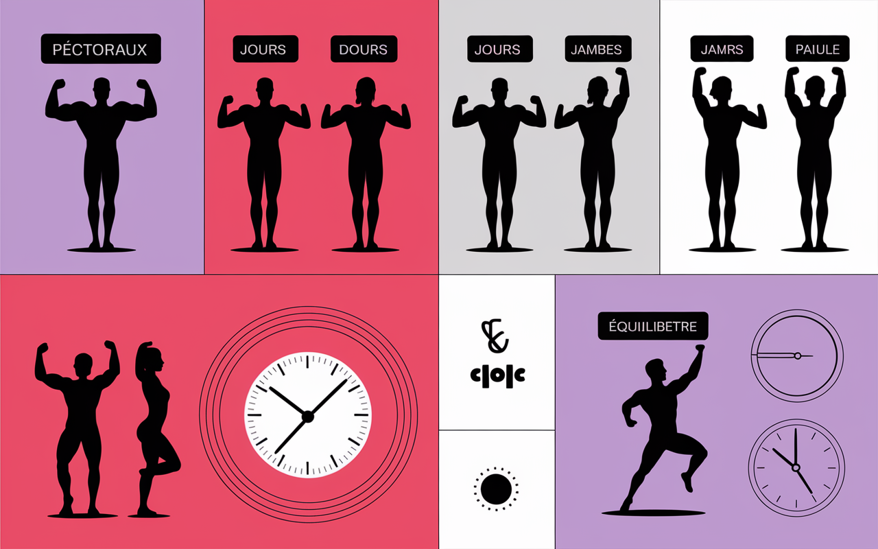 programme musculation 4 jours semaine schema groupes musculaires