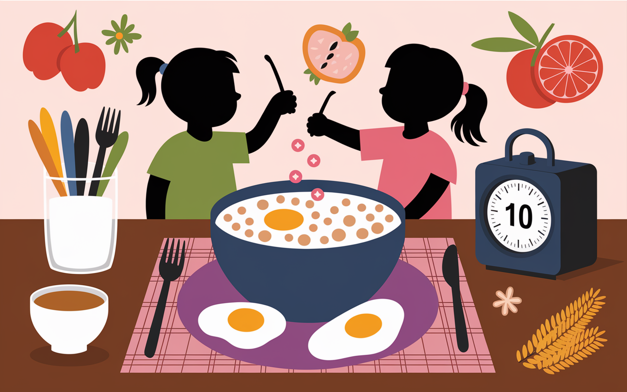 porridge et oeufs express flocons d'avoine cuisine