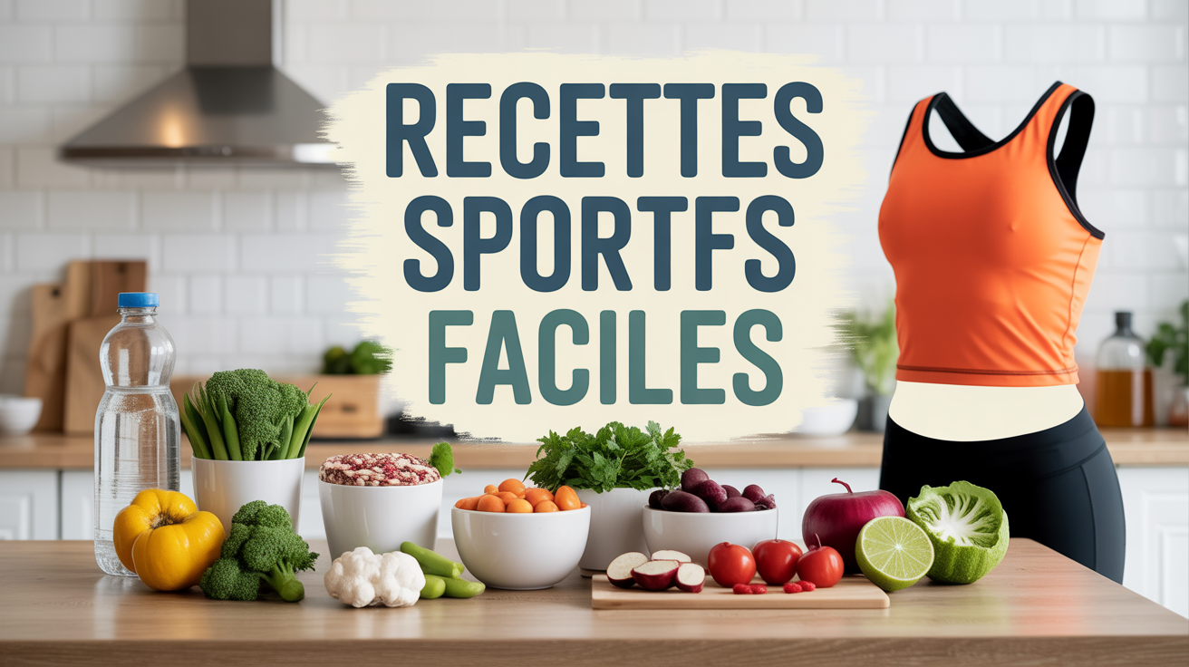 table avec recettes sportifs faciles et nutrition sportive