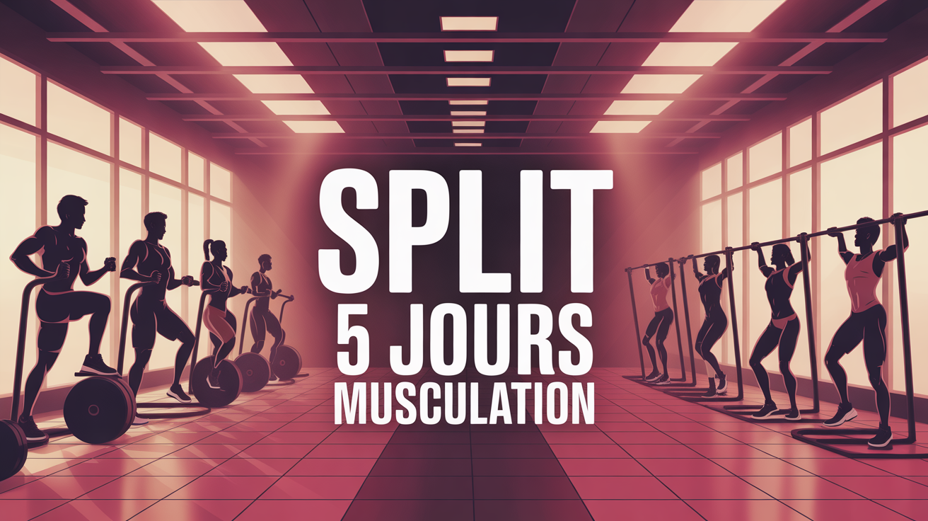 Salle de sport split 5 jours musculation, ambiance organisée