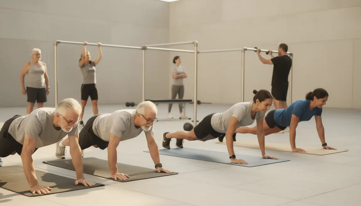 calisthenics tous âges exercices pompes squats planche tractions
