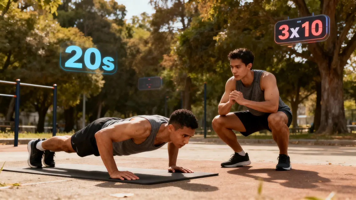 pompes squats calisthenics exterieur