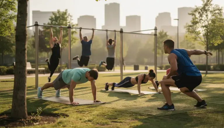 groupe calisthenics motivation parc