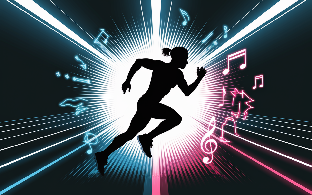 fitness en musique notes energie course