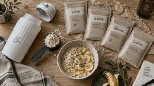 Meilleur proteine prise de masse : whey, isolate, gainer, caséine en poudre