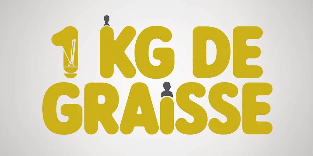 1 kg de graisse bloc jaune sur balance silhouettes