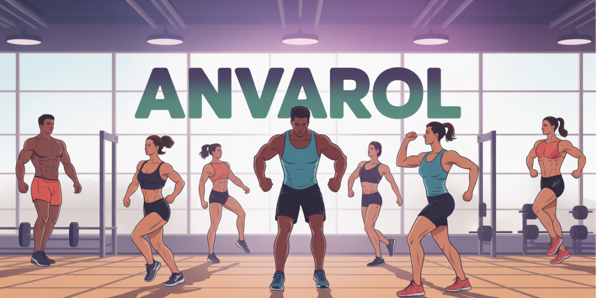 Illustration de sportifs salle de sport avec Anvarol