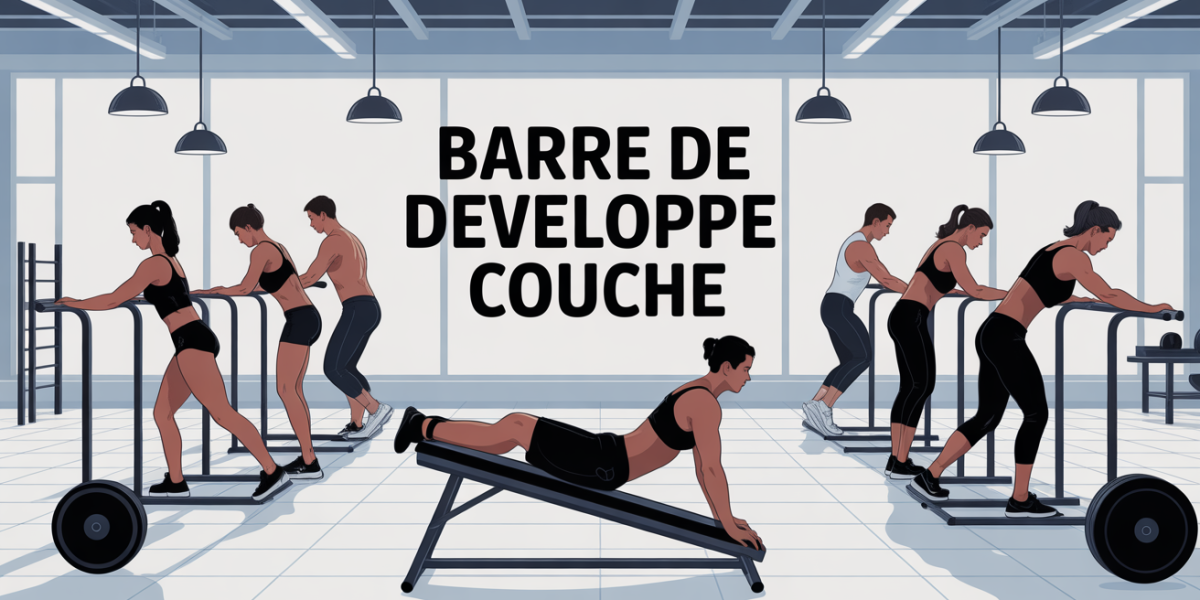 salle musculation illustration barre de développé couché
