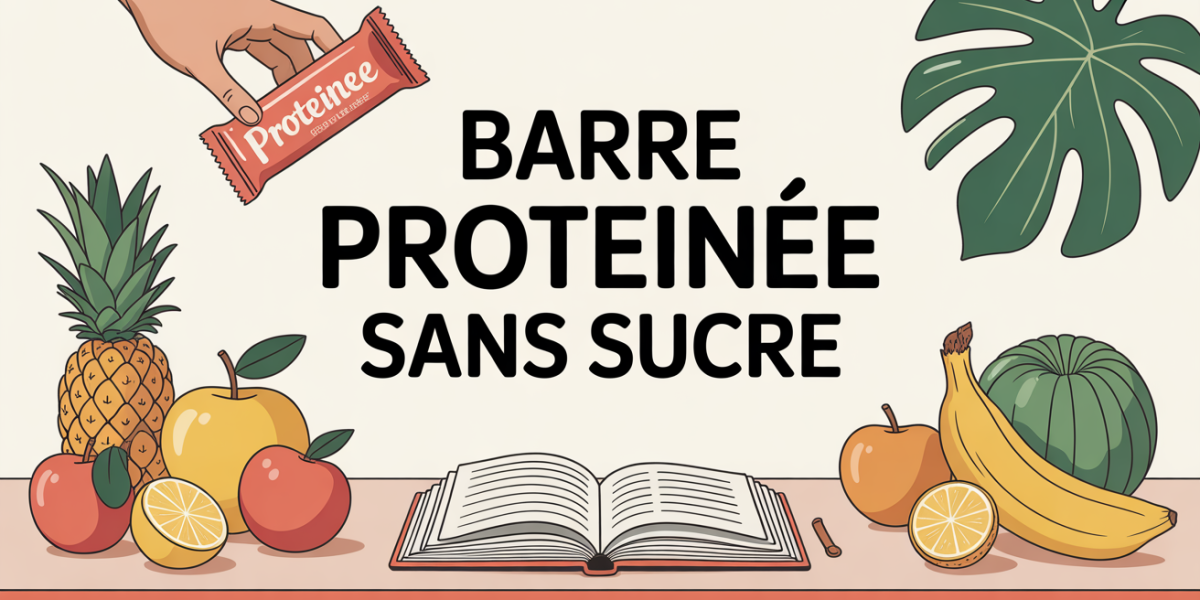 Main pose barre protéinée sans sucre avec fruits et haltères