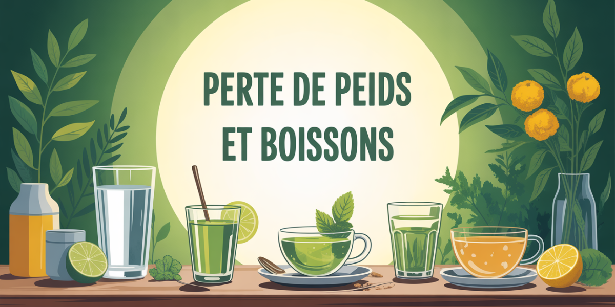 table avec verres de boisson pour perdre du poids