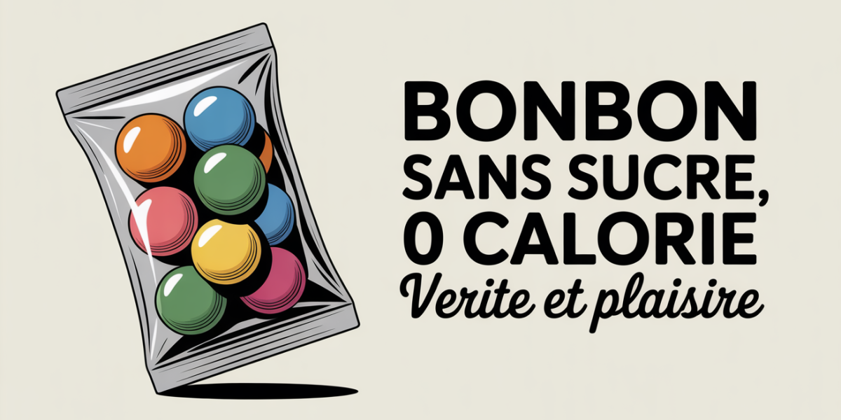 bonbon sans sucre 0 calorie sachet coloré balance nutritionnelle