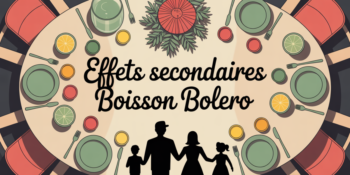 Vue d'une table familiale avec verres Bolero et sachets couleurs