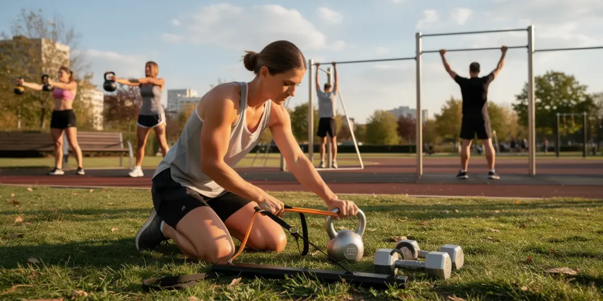 Entraînement adulte équipements portables herbe parc