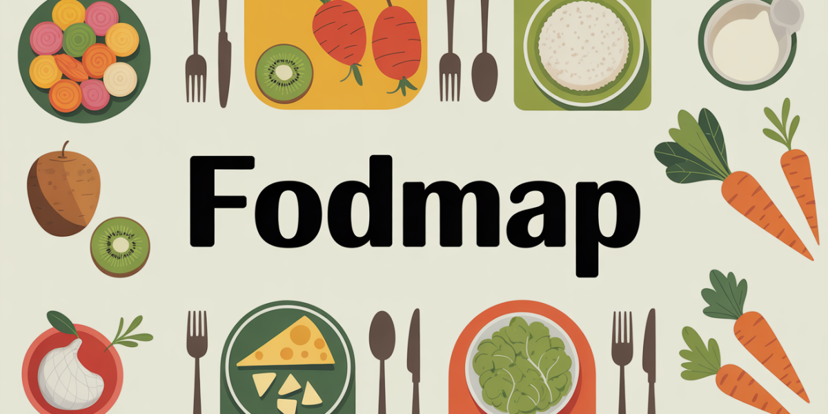 Aliments pauvres en FODMAP sur table moderne