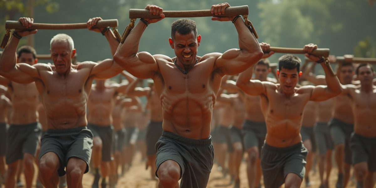 calisthenics : personne s'entraînant au poids du corps en plein air