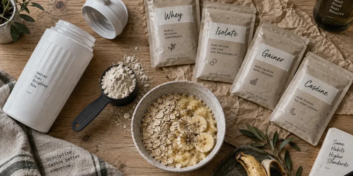 Meilleur proteine prise de masse : whey, isolate, gainer, caséine en poudre